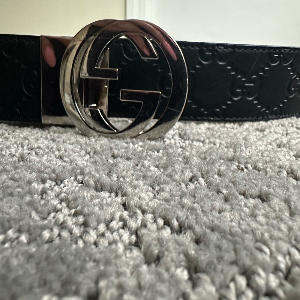 Black Gucci Mens Belt